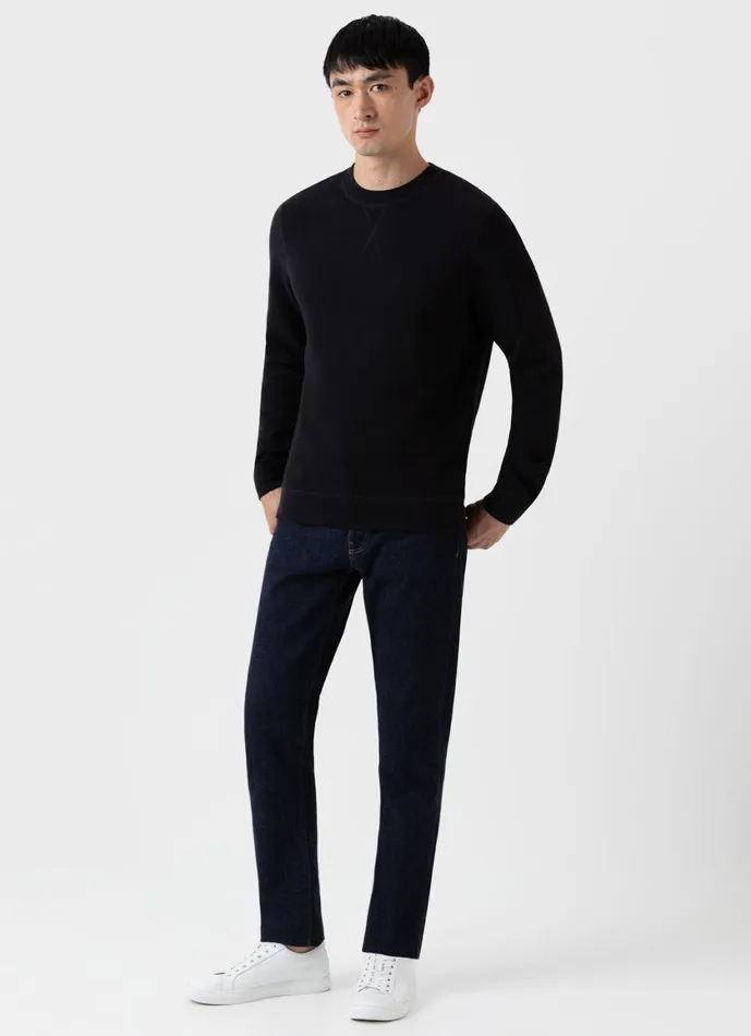 Loopback Sweatshirt Black Men SUNSPEL Sweatshirts and Sweatpants
