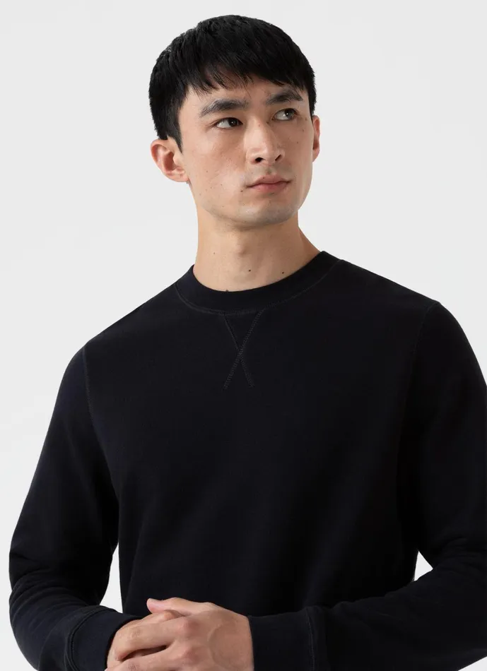 Loopback Sweatshirt Black Men SUNSPEL Sweatshirts and Sweatpants