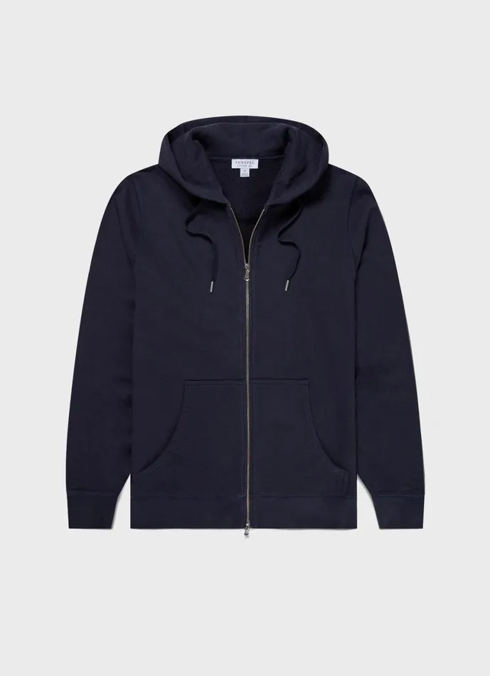 Loopback Zip Hoody Navy Men SUNSPEL Sweatshirts and Sweatpants