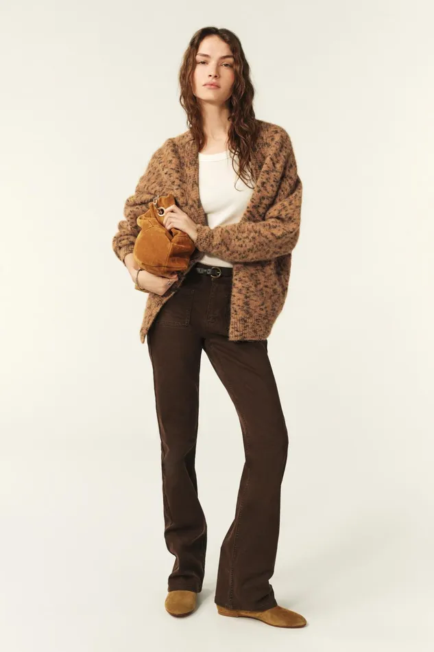 Loose Cardigan Leala Beige Women Baandsh Sweaters and Cardigans