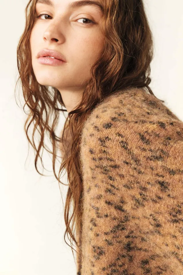 Loose Cardigan Leala Beige Women Baandsh Sweaters and Cardigans