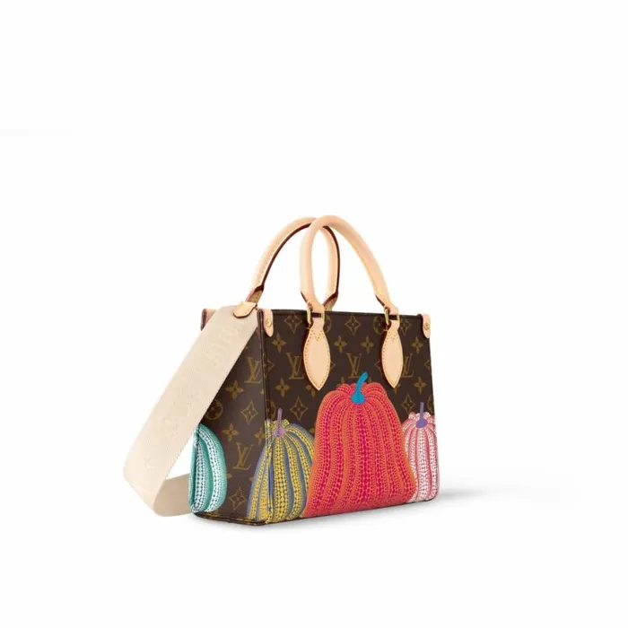 Louis Vuitton LV X YK OnTheGo PM M46467 Pumpkin Print 8211 Louis Vuitton Handbag Store Women Louis Vuitton Onthego Bag