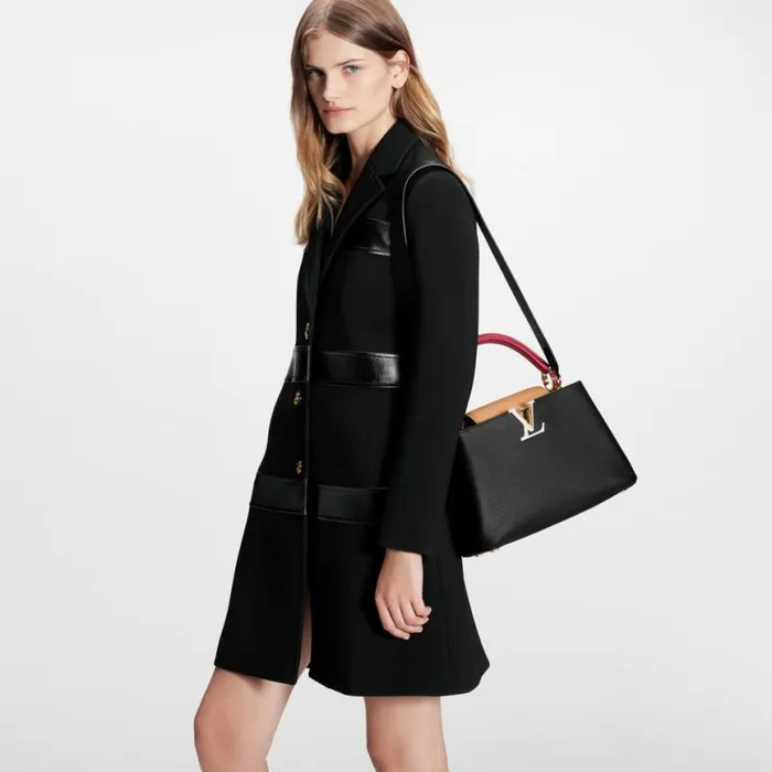 Louis Vuitton M20704 Capucines MM Noir Rubis 8211 Louis Vuitton Handbag Store Women Louis Vuitton Capucines Bag