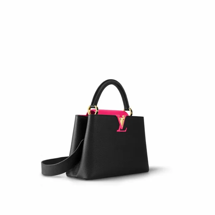 Louis Vuitton M59882 Capucines MM Black Rose Berlingot 8211 Louis Vuitton Handbag Store Women Louis Vuitton Capucines Bag