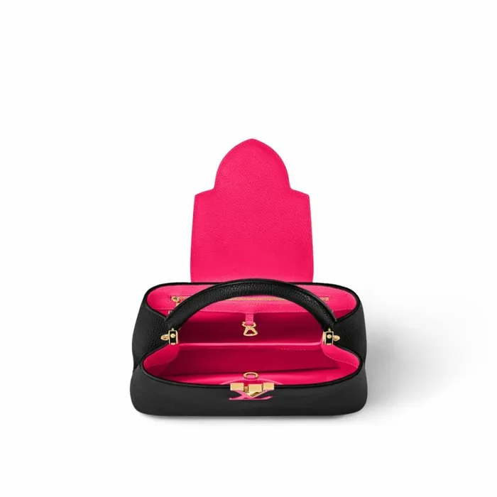 Louis Vuitton M59882 Capucines MM Black Rose Berlingot 8211 Louis Vuitton Handbag Store Women Louis Vuitton Capucines Bag