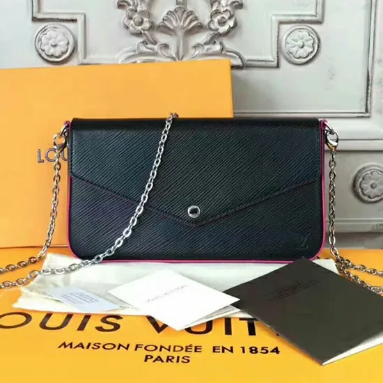 Louis Vuitton M64579 Pochette Felicie Crossbody Bag Epi Leather 8211 Louis Vuitton Handbag Store Women Louis Vuitton Shoulder and Totes