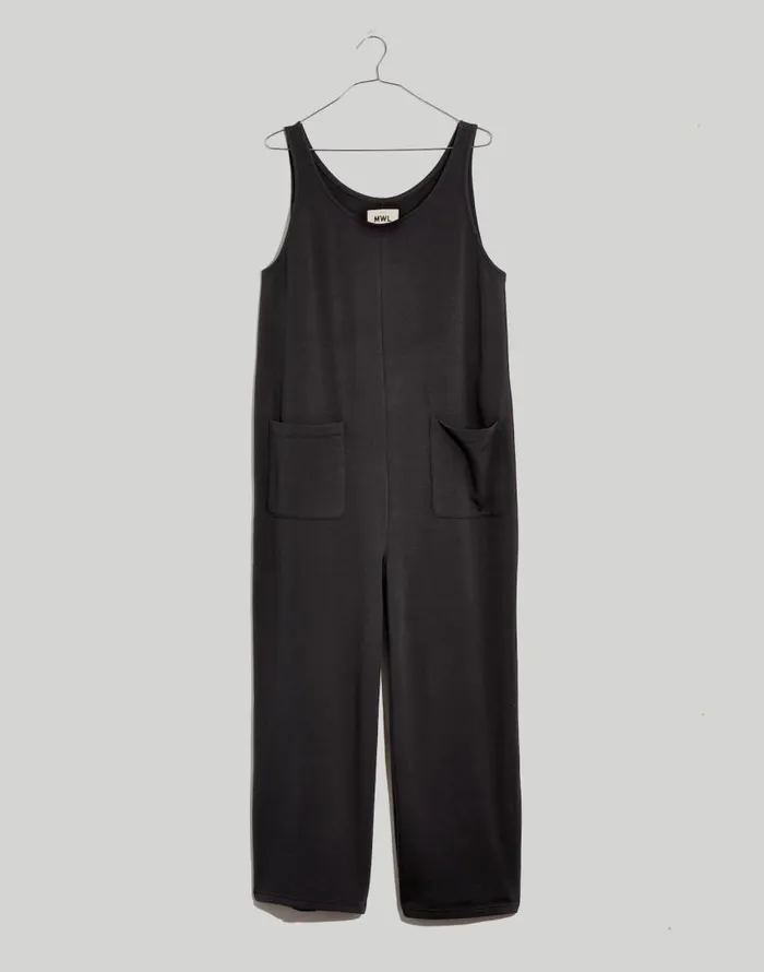 Loungewear Women Madewell Superbrushed PullOn Jumpsuit Black Coal