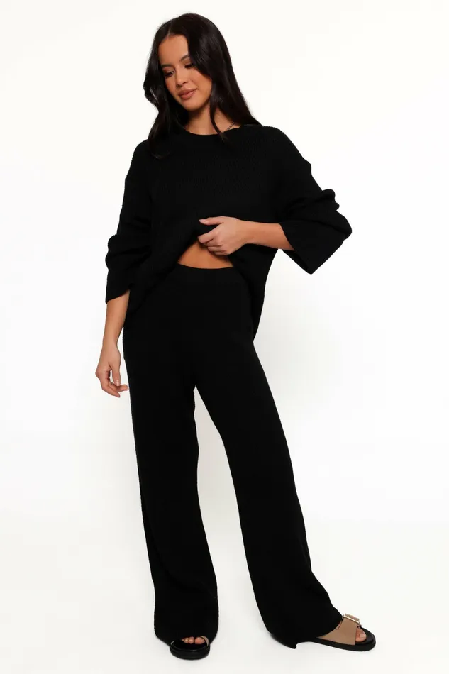 Loungewear Women Mckinley Knit Pant Black Petal and Pup