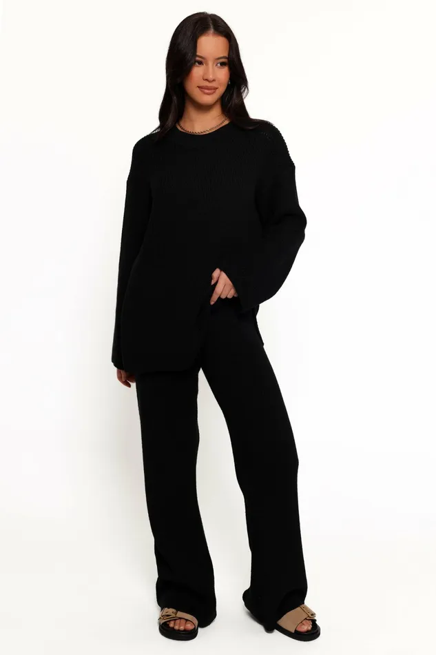 Loungewear Women Mckinley Knit Pant Black Petal and Pup