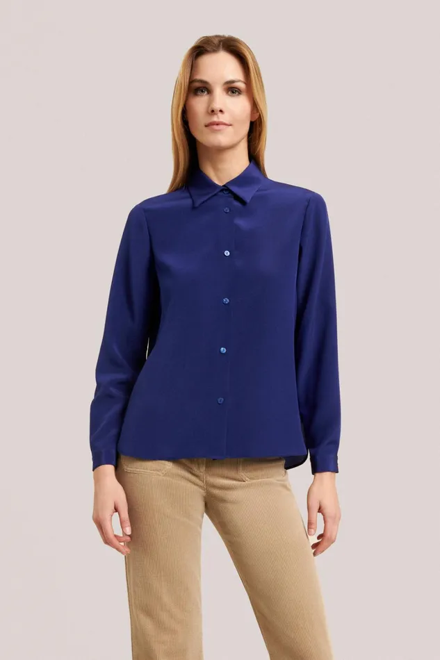 Luisa Spagnoli Blouses And Shirts Women Labirinto Ink Blue