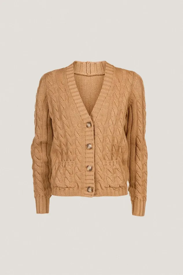 Luisa Spagnoli Cardigan Women Chiave Camel Luisa Spagnoli Cardigan Women Chiave Camel