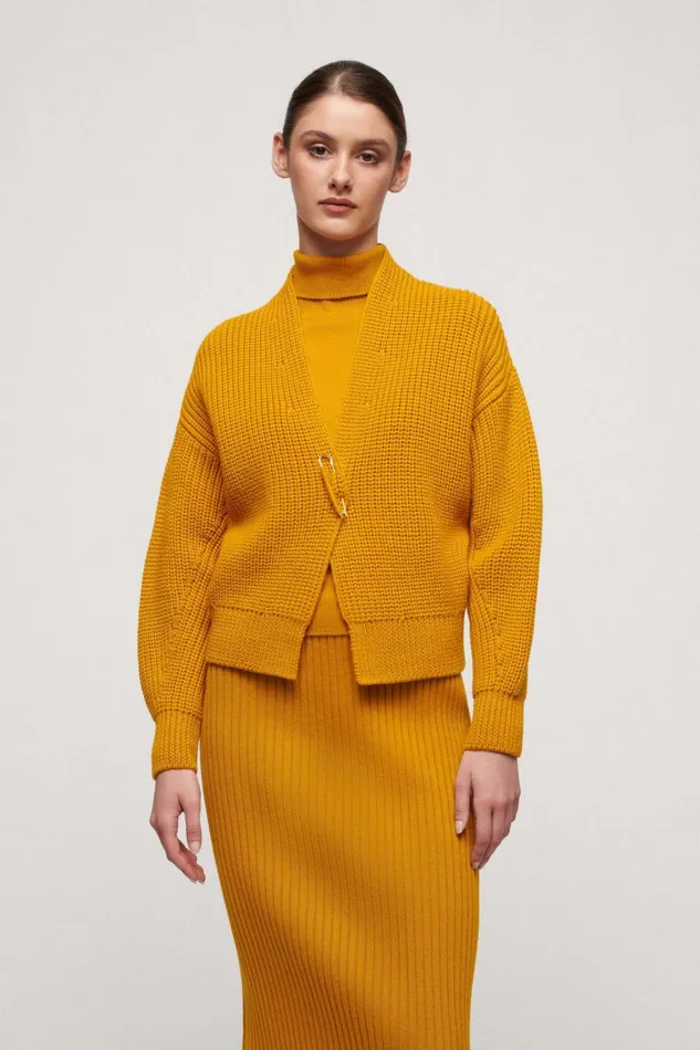 Luisa Spagnoli Cardigan Women Mail Mustard