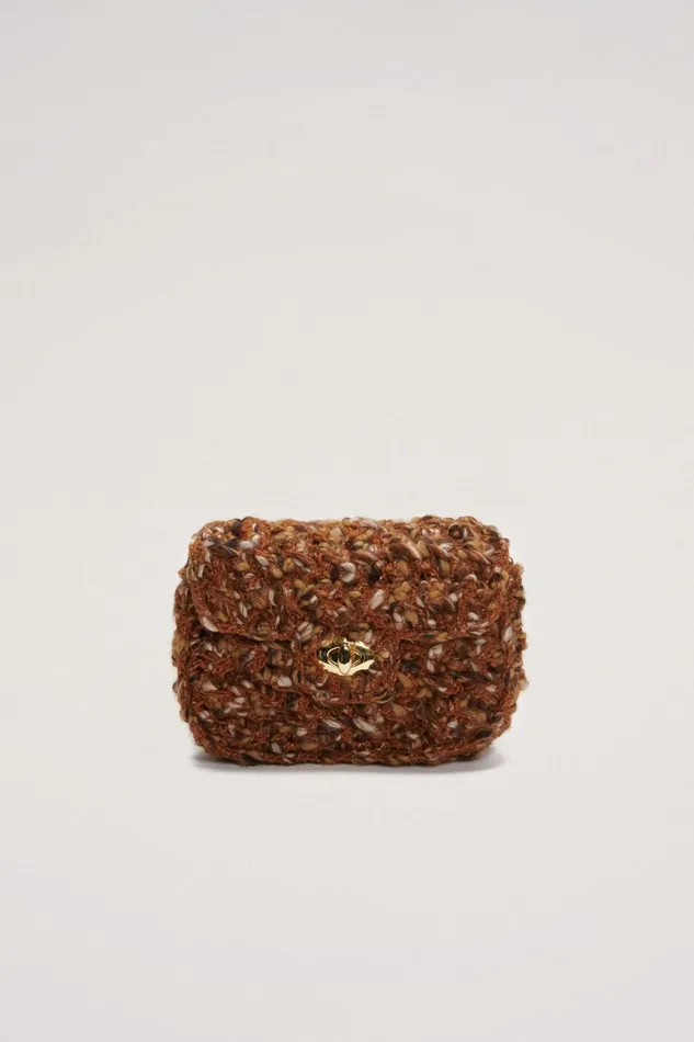 Luisa Spagnoli Clutch And Pochette Women Istrice Browngold Luisa Spagnoli Clutch And Pochette Women Istrice Browngold
