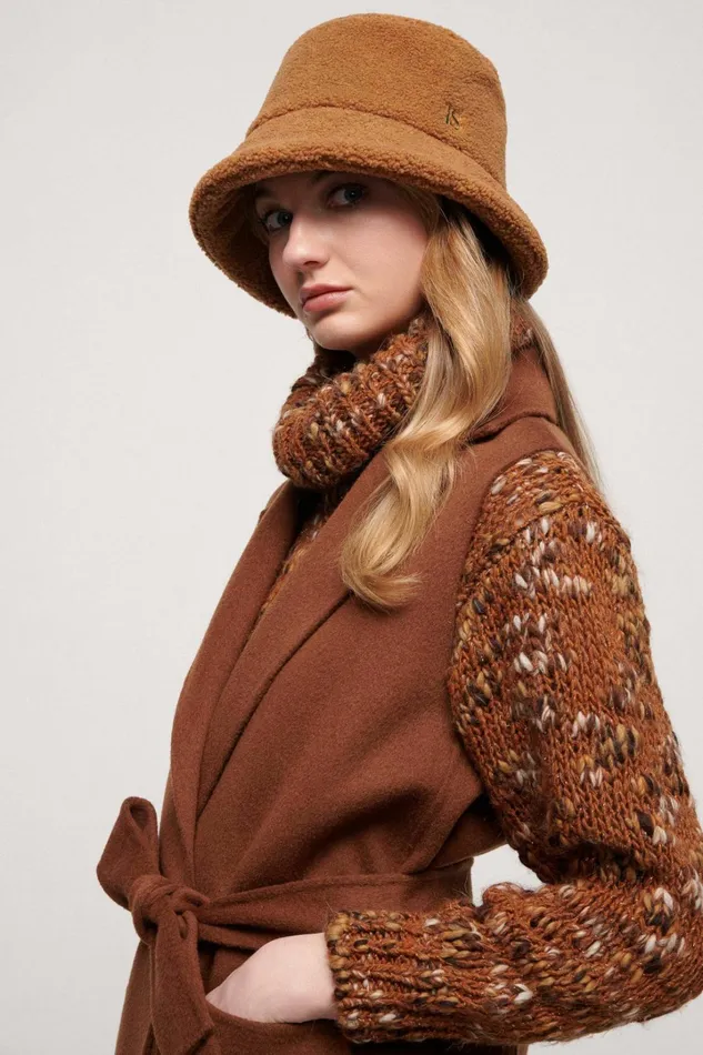 Luisa Spagnoli Gloves And Hats Women Rumiro Tobacco