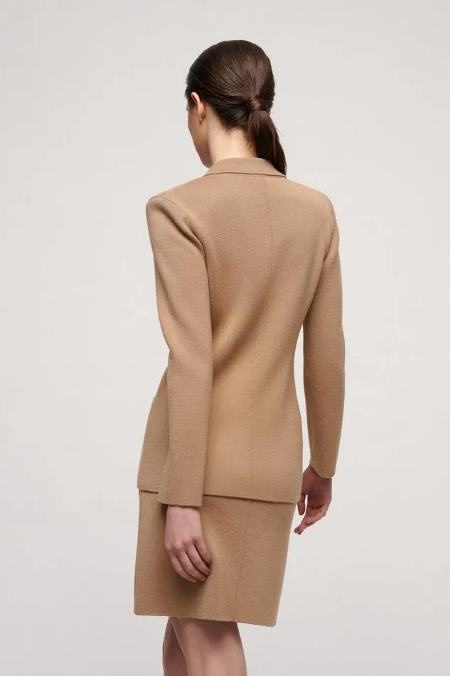 Luisa Spagnoli Jackets and Blazers Women Metallo Camel Luisa Spagnoli Jackets and Blazers Women Metallo Camel