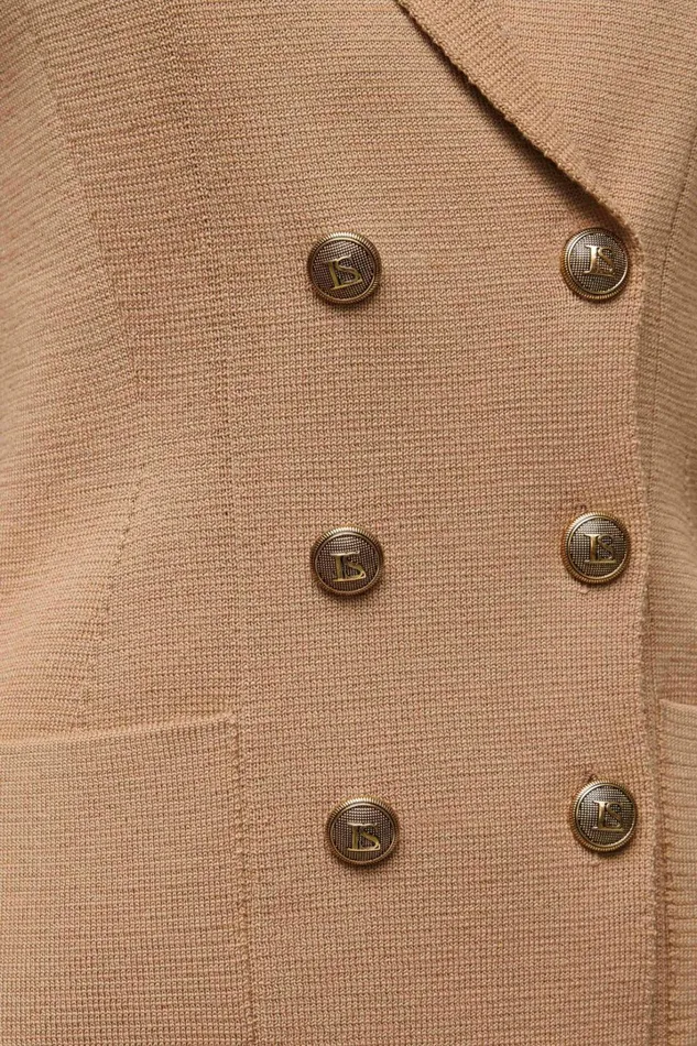 Luisa Spagnoli Jackets and Blazers Women Metallo Camel Luisa Spagnoli Jackets and Blazers Women Metallo Camel