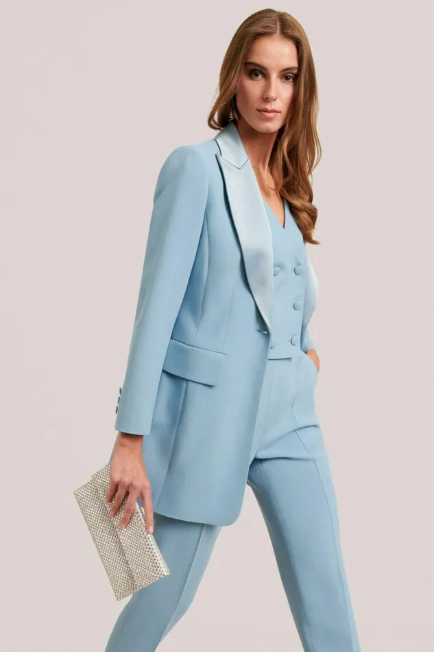 Luisa Spagnoli Jackets and Blazers Women Sharon Light Blue