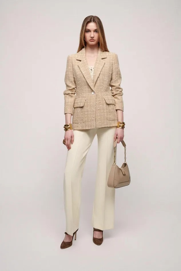 Luisa Spagnoli Jackets and Blazers Women Splendida Beigecream Luisa Spagnoli Jackets and Blazers Women Splendida Beigecream