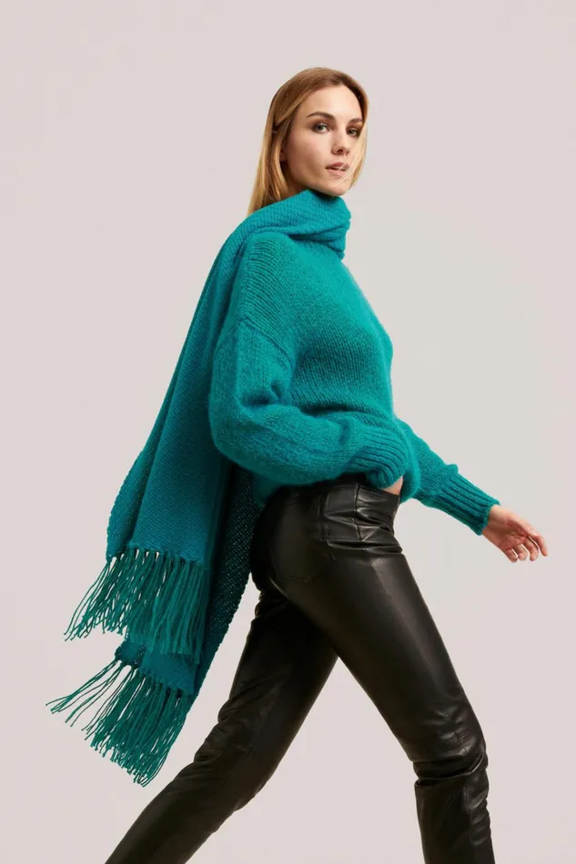 Luisa Spagnoli Knitwear Women Cibernetica Turquoise Luisa Spagnoli Knitwear Women Cibernetica Turquoise