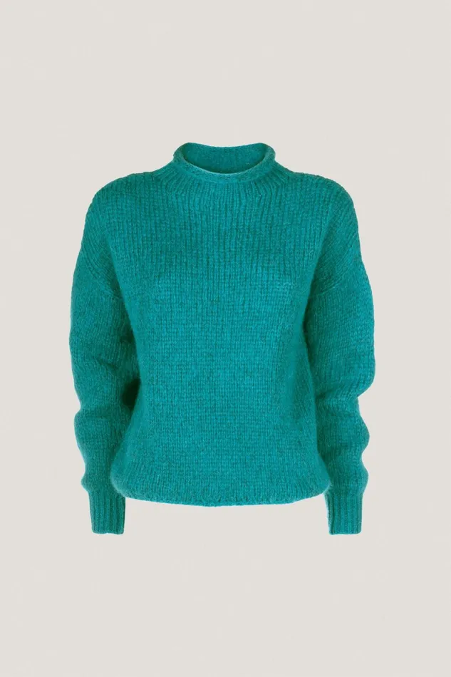 Luisa Spagnoli Knitwear Women Cibernetica Turquoise Luisa Spagnoli Knitwear Women Cibernetica Turquoise