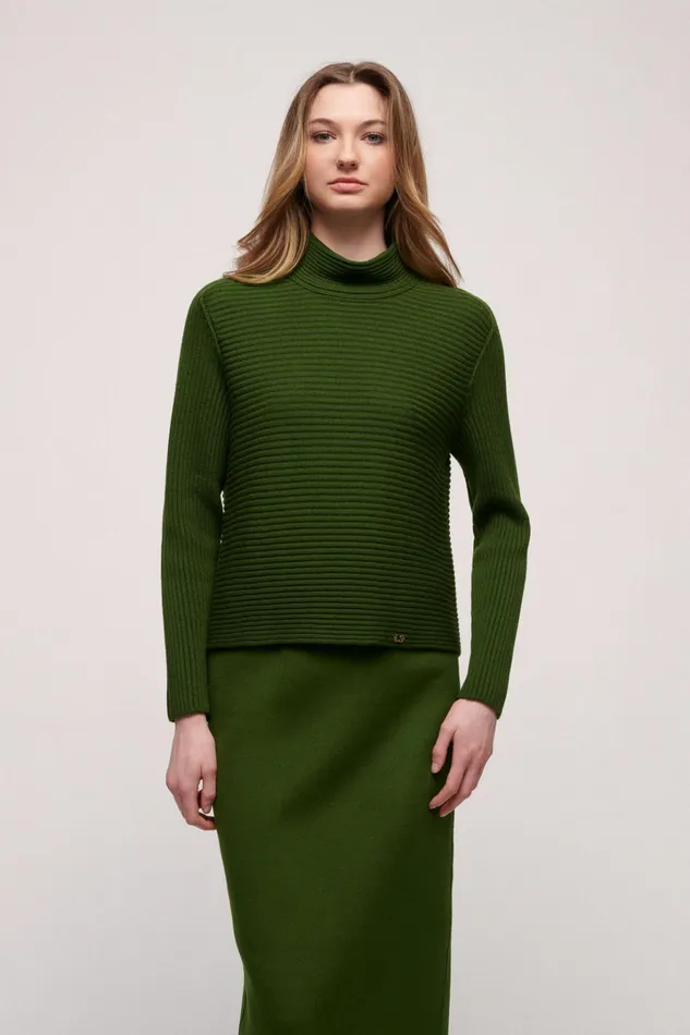 Luisa Spagnoli Knitwear Women Mecenate Military Green