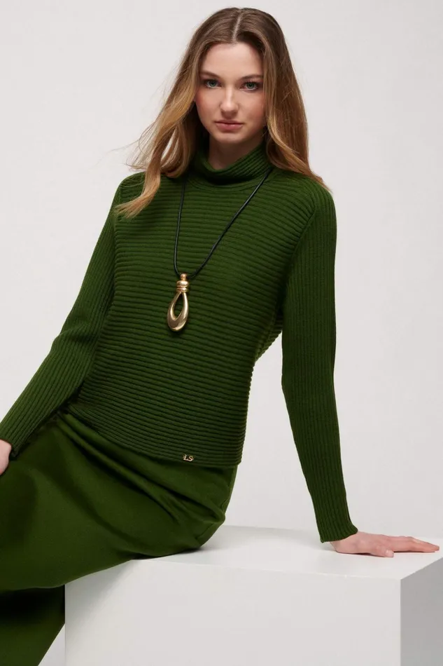 Luisa Spagnoli Knitwear Women Mecenate Military Green Luisa Spagnoli Knitwear Women Mecenate Military Green