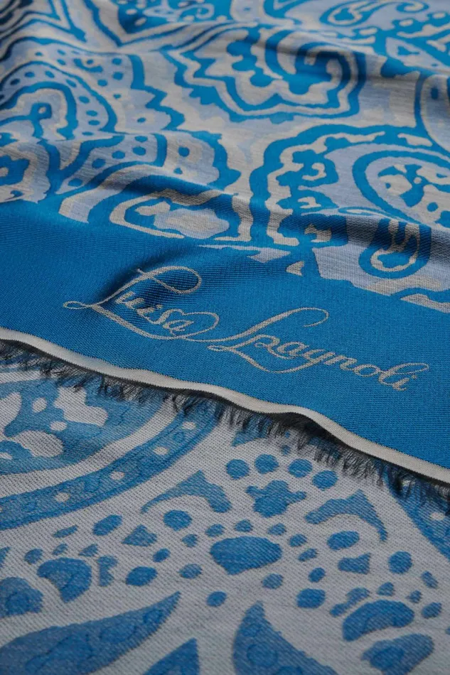 Luisa Spagnoli Scarves And Foulards Women Romagnola Ocean Blue Luisa Spagnoli Scarves And Foulards Women Romagnola Ocean Blue