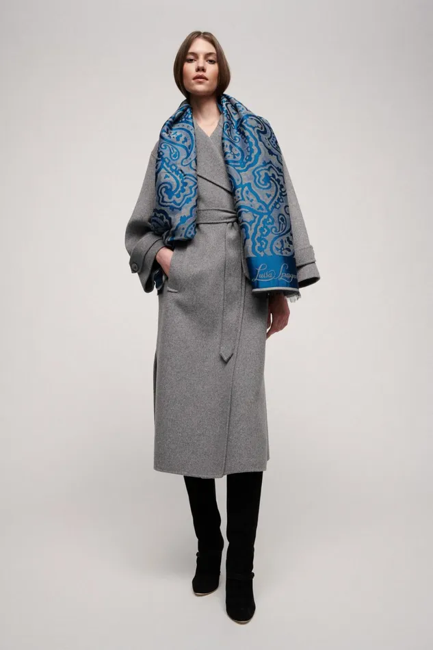Luisa Spagnoli Scarves And Foulards Women Romagnola Ocean Blue Luisa Spagnoli Scarves And Foulards Women Romagnola Ocean Blue