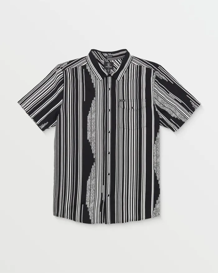 Lunarscape Short Sleeve Shirt 8211 Black Mens Volcom Shirts and Flannels