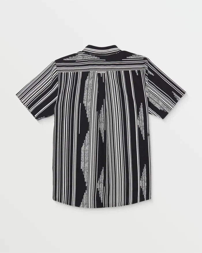 Lunarscape Short Sleeve Shirt 8211 Black Mens Volcom Shirts and Flannels