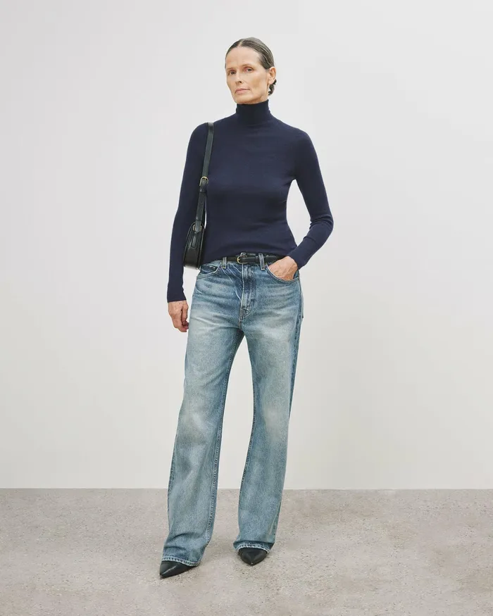 LYNNETTE TURTLENECK Black Women Nili Lotan Knits and Sweaters