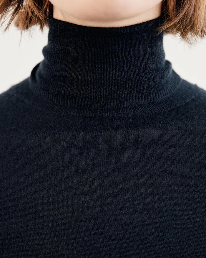 LYNNETTE TURTLENECK Black Women Nili Lotan Knits and Sweaters