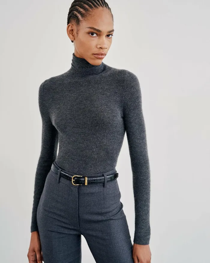 LYNNETTE TURTLENECK Black Women Nili Lotan Knits and Sweaters