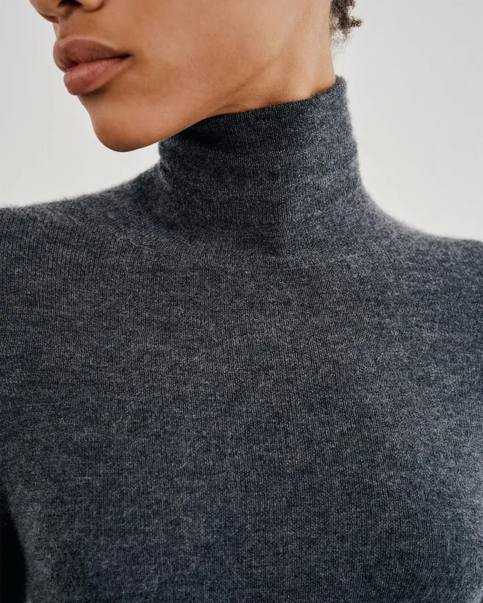 LYNNETTE TURTLENECK Black Women Nili Lotan Knits and Sweaters
