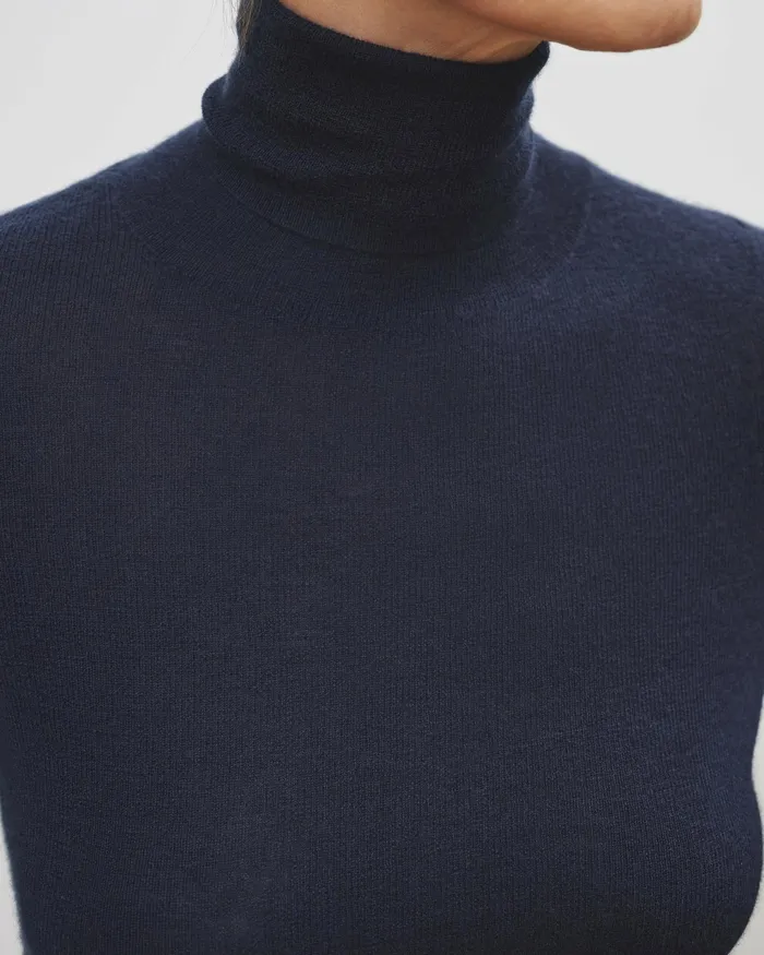 LYNNETTE TURTLENECK Black Women Nili Lotan Knits and Sweaters