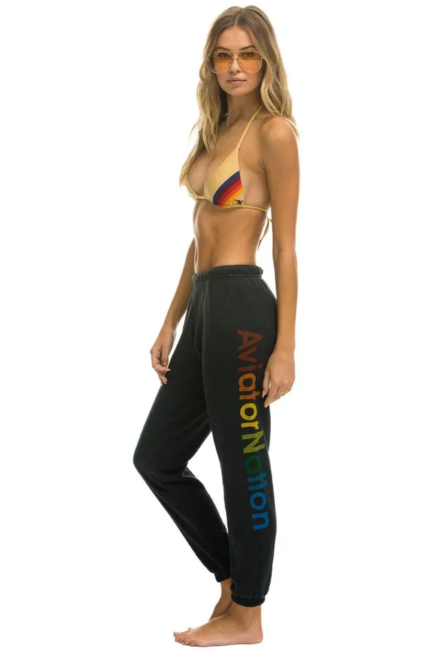 Manhattan Beach Sweatpants 8211 Charcoal Women Aviator Nation Sweatpants