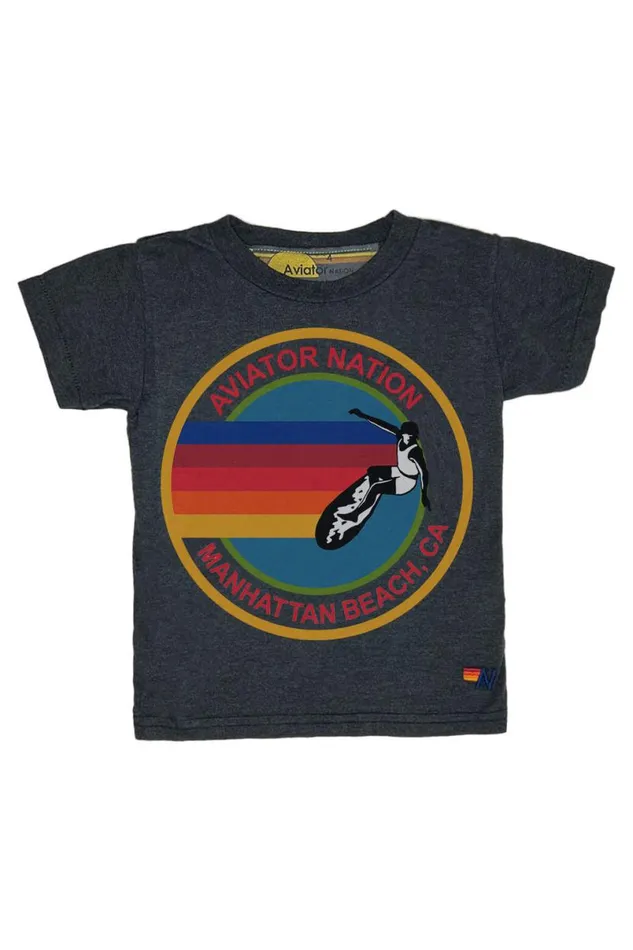 Manhattan Beach Tee 8211 Charcoal Kids Aviator Nation Tees