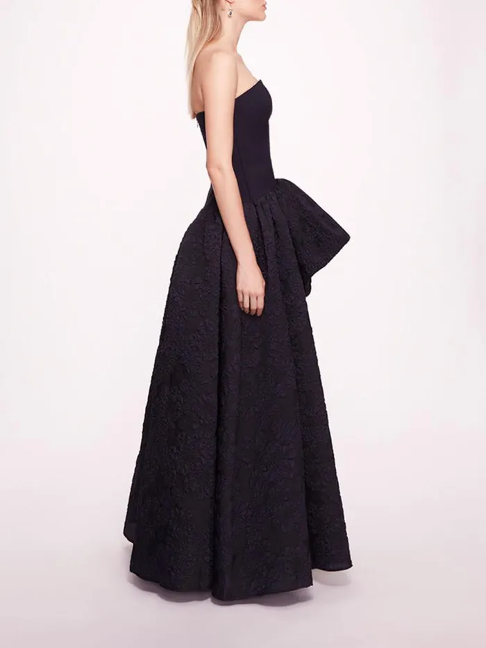Marchesa Marchesa Notte Calathea Gown Navy 8211 Women