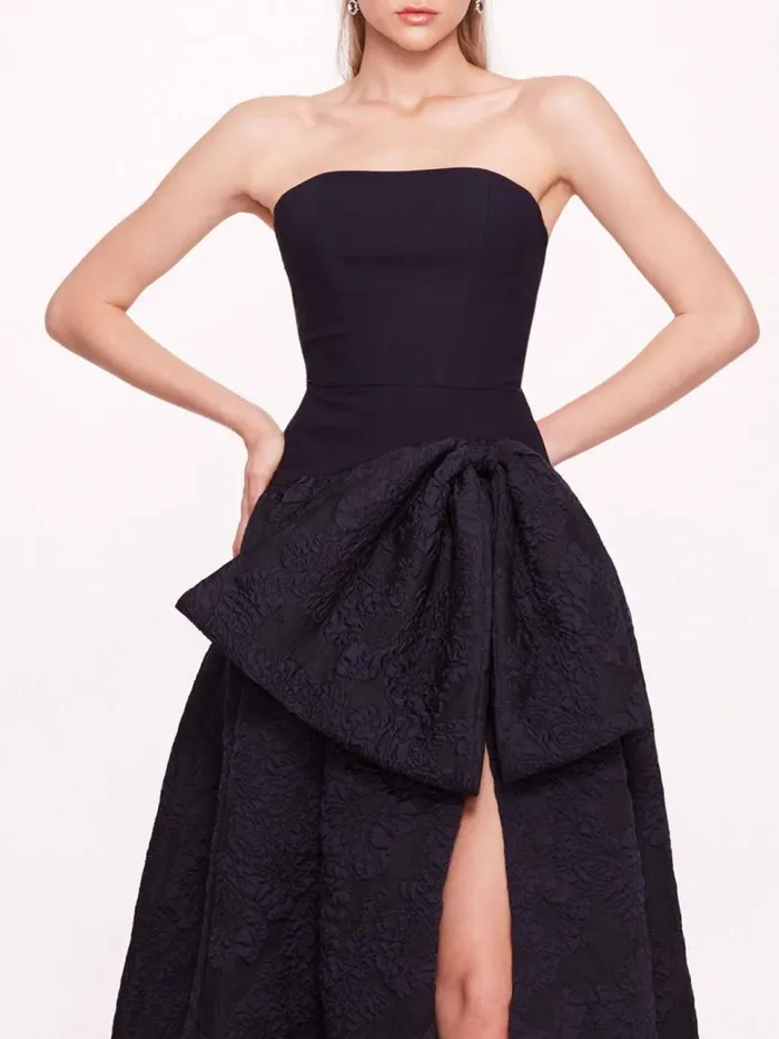 Marchesa Marchesa Notte Calathea Gown Navy 8211 Women