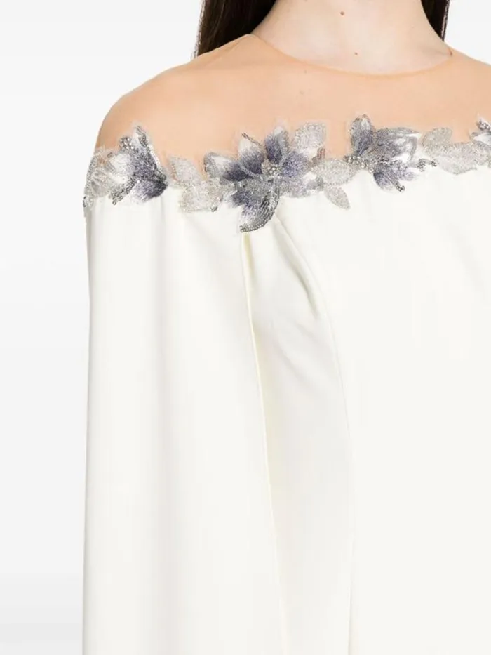 Marchesa Marchesa Notte Embroidered Illusion Gown Ivory 8211 Women