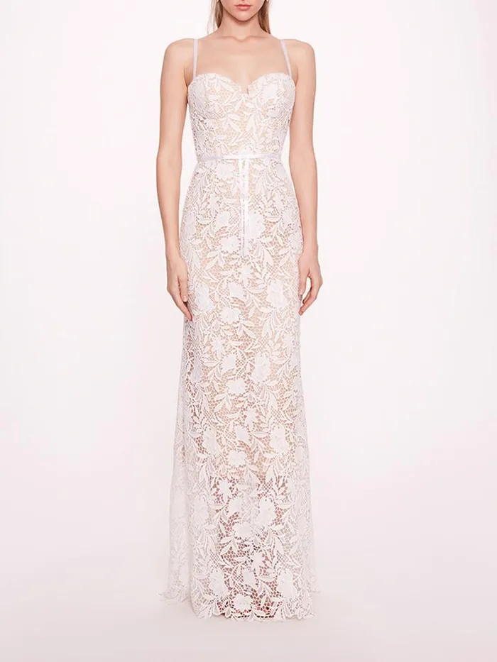 Marchesa Marchesa Notte Lace Mermaid Gown Ivory 8211 Women