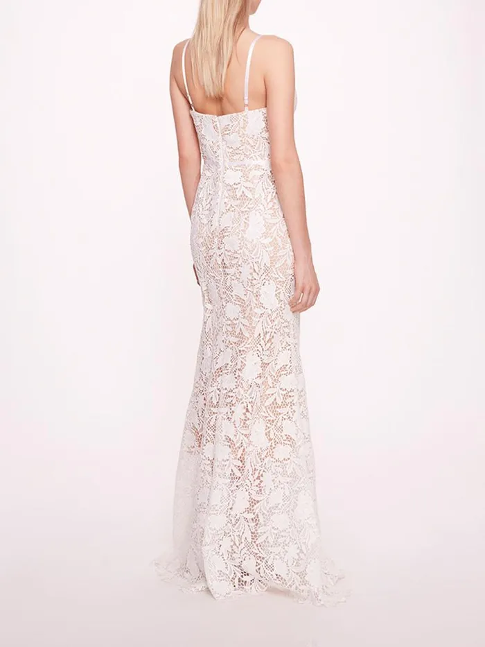Marchesa Marchesa Notte Lace Mermaid Gown Ivory 8211 Women