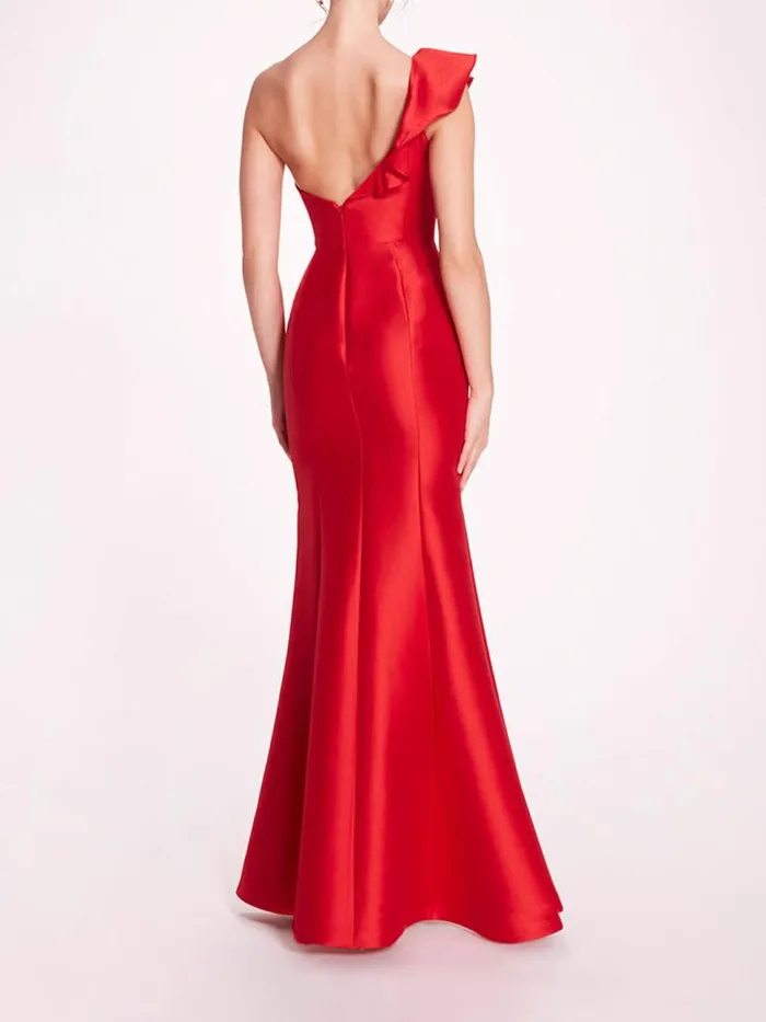 Marchesa Marchesa Notte Silk Mikado Gown Red 8211 Women
