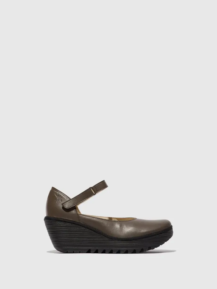 Mary Jane Shoes YAWO345FLY DK TAUPE Women Fly London Shoes
