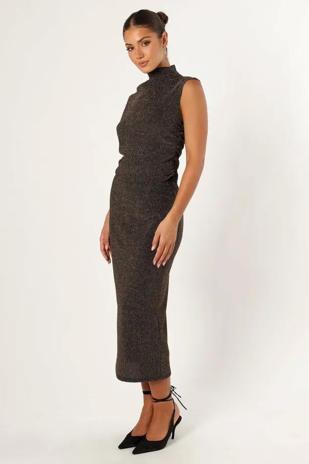 Matching Sets Petal and Pup Women Whitney Midi Skirt Brown