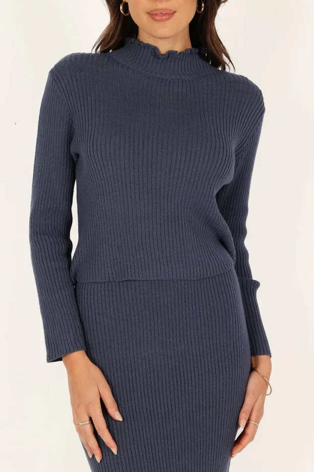 Matching Sets Women Payton Knitted Set Navy Petal and Pup