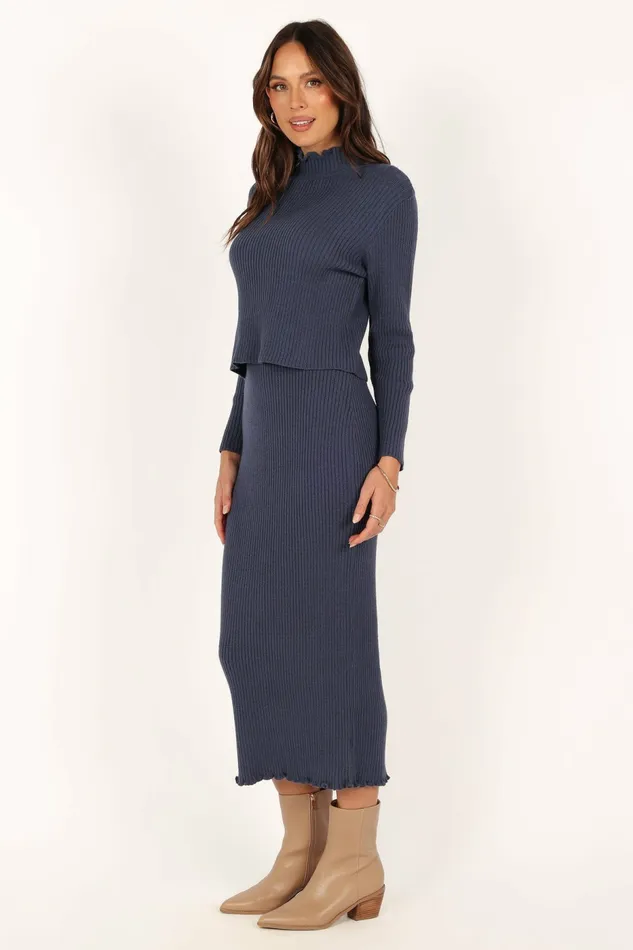 Matching Sets Women Payton Knitted Set Navy Petal and Pup