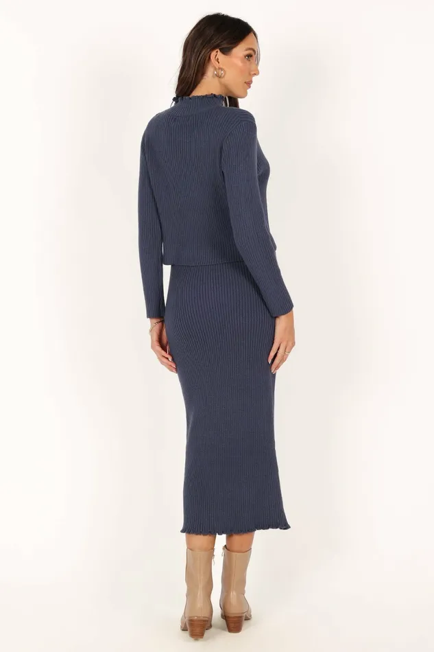 Matching Sets Women Payton Knitted Set Navy Petal and Pup