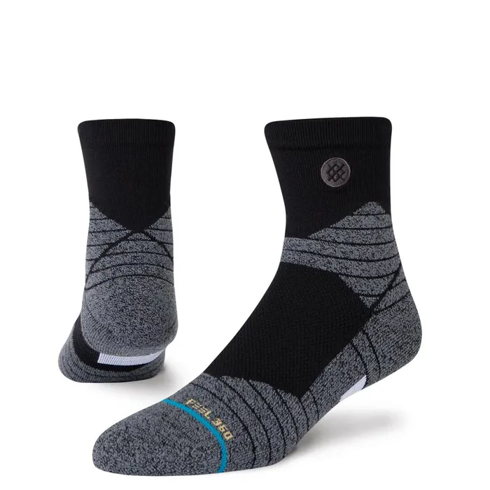Medium Performance Quarter Socks Icon Sport 8211 Black MenWomen Stance Quarter
