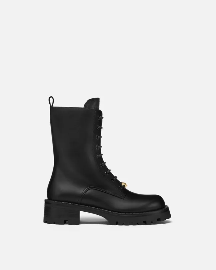 Medusa 03995 LaceUp Boots 35 Mm Blackgold Women Versace Boots